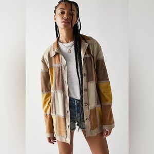 We the free by Free People Edie Crochet Chore Jacket Medium